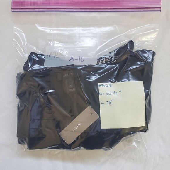 J. Crew Black Ponte Peplum Top V Neck Ruffle Hem Pullover XL (A-10) - Picture 10 of 10